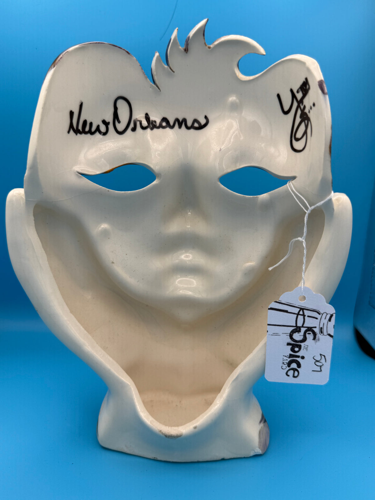 Mardi Gras inspired mask decor 