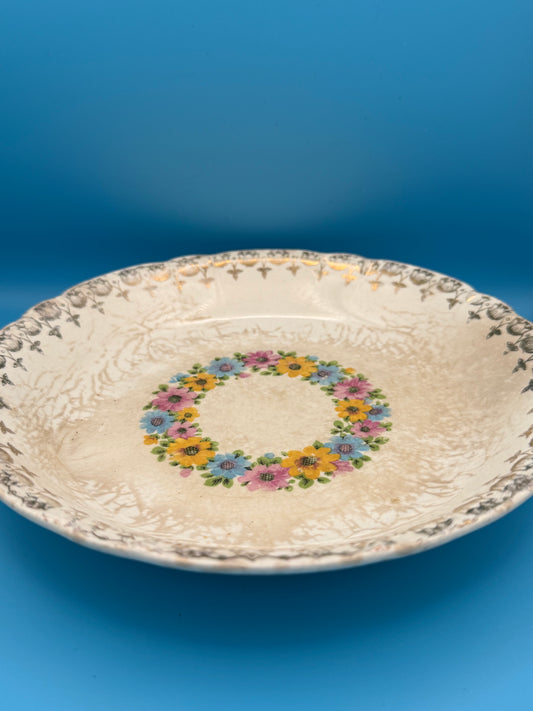 Vintage floral decorative bowl