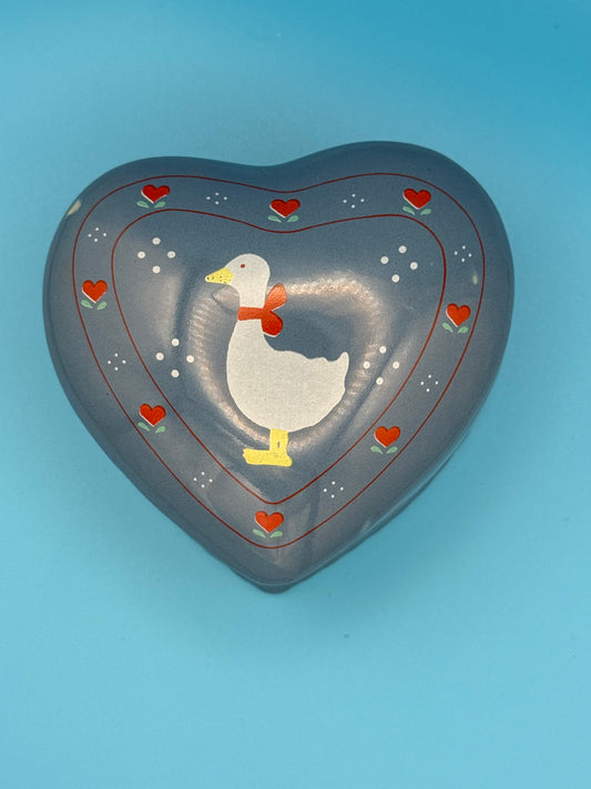 Vintage heart goose trinket box