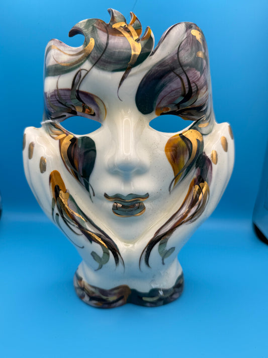 Mardi Gras inspired mask decor ￼