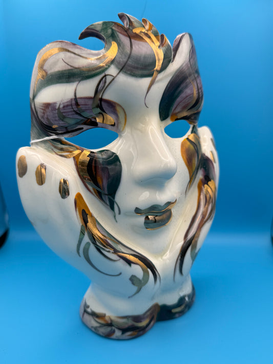 Mardi Gras inspired mask decor ￼