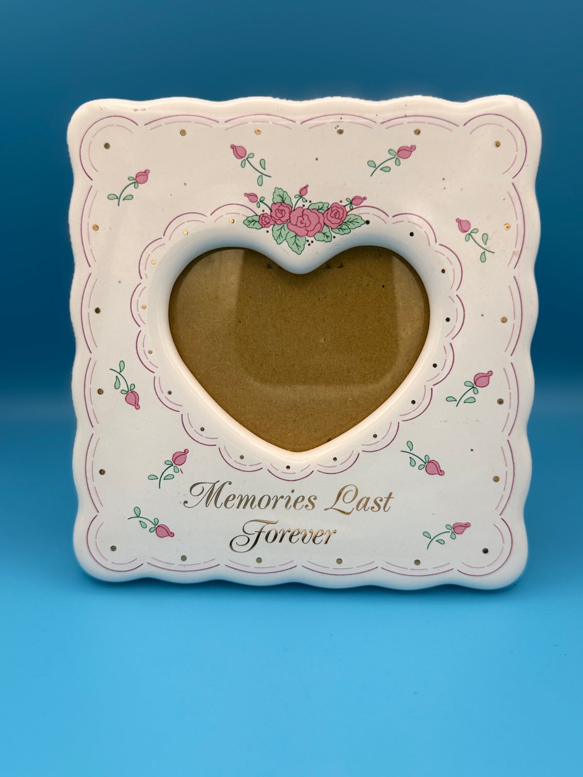 Memories last forever heart photo frame