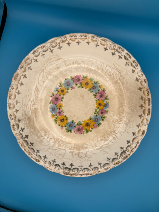 Vintage floral decorative bowl